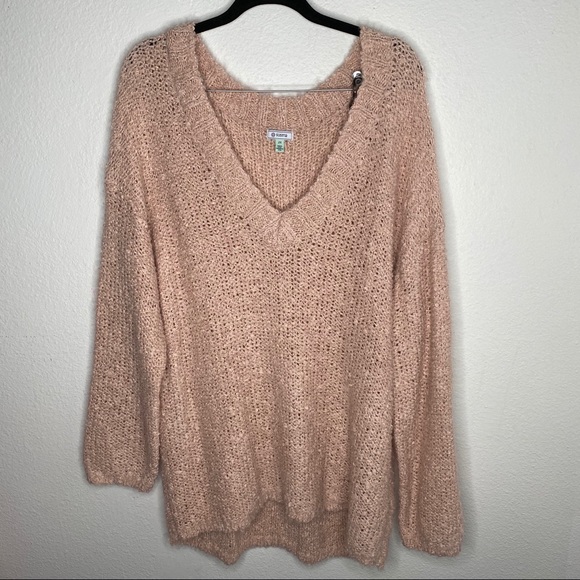 Susina Boucle Knit V-Neck Sweater 2X - Picture 2 of 9